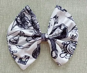Lil Goth Baby Fabric Hair Bow *