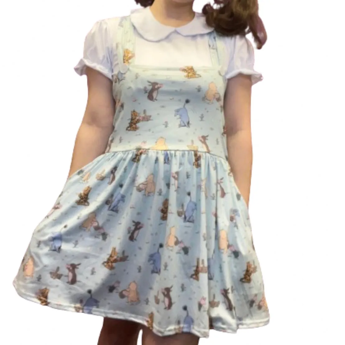 Little Bear Easter Suspender Skirt Dress