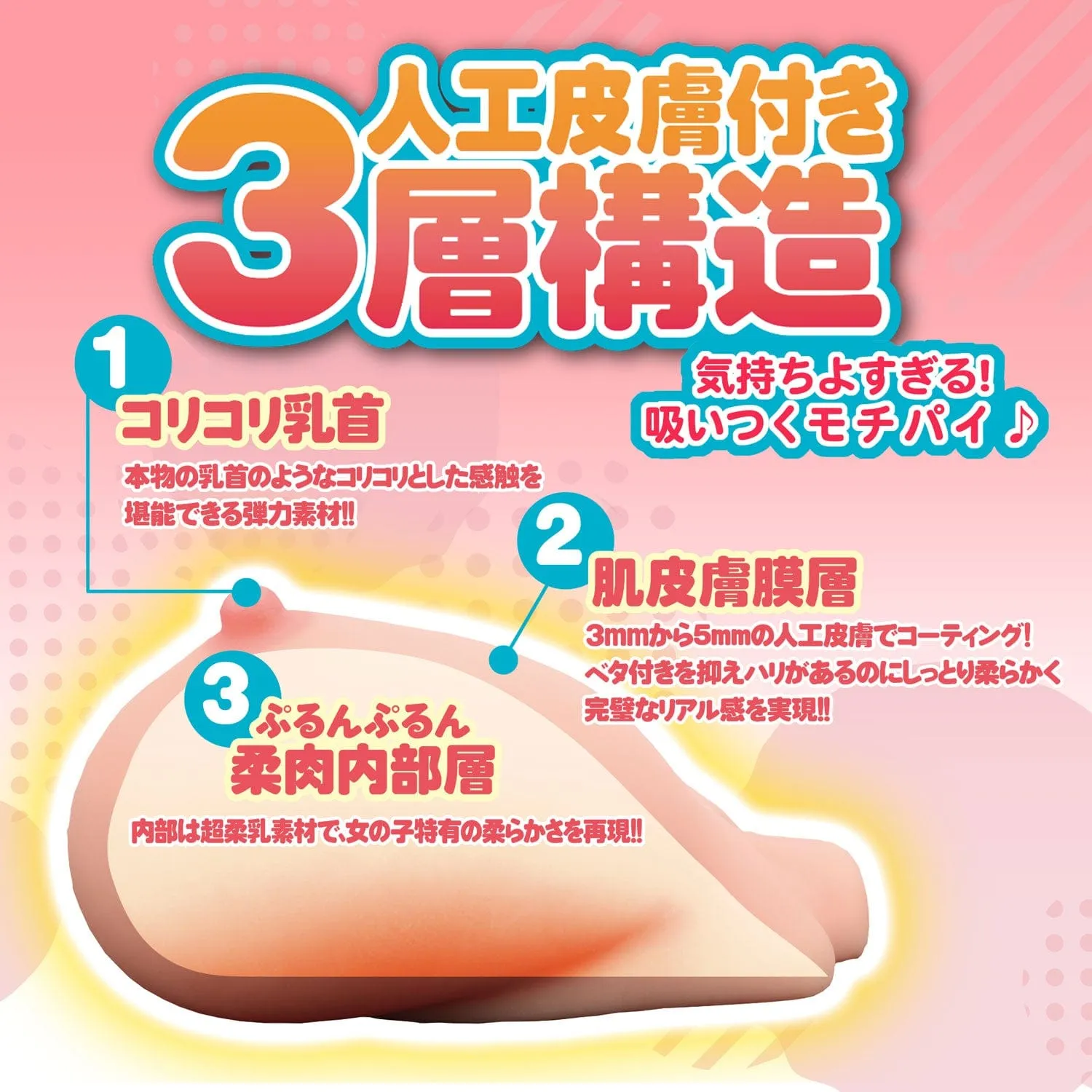 Love Factor - Full of Happiness Boku no Bakunyuu Lady H Cup Masturbator (Beige)