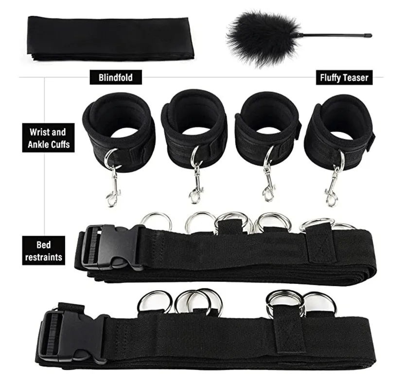 Lovemesex Beginner's Bondage Kit Adjustable Position (4 Piece)
