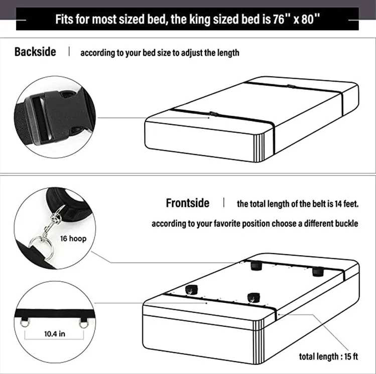 Lovemesex Beginner's Bondage Kit Adjustable Position (4 Piece)