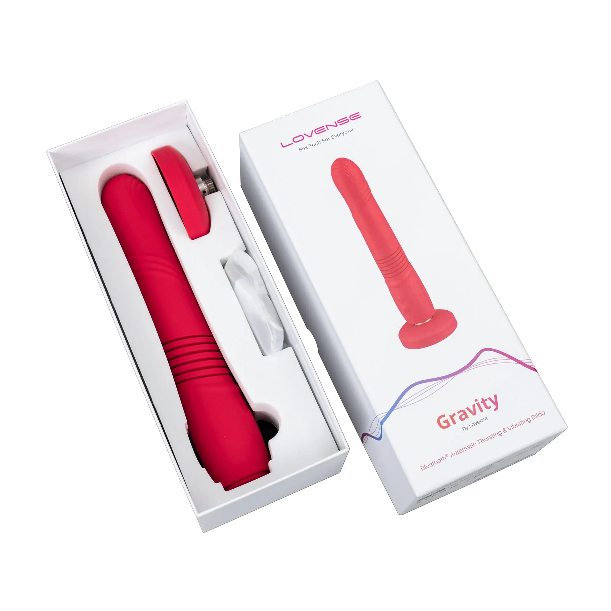 Lovense - Gravity App-Controlled Thrusting Dildo 10 (Red)