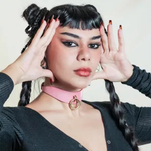 Luxury Leather Day Collar by Neon Coyotes. Blush