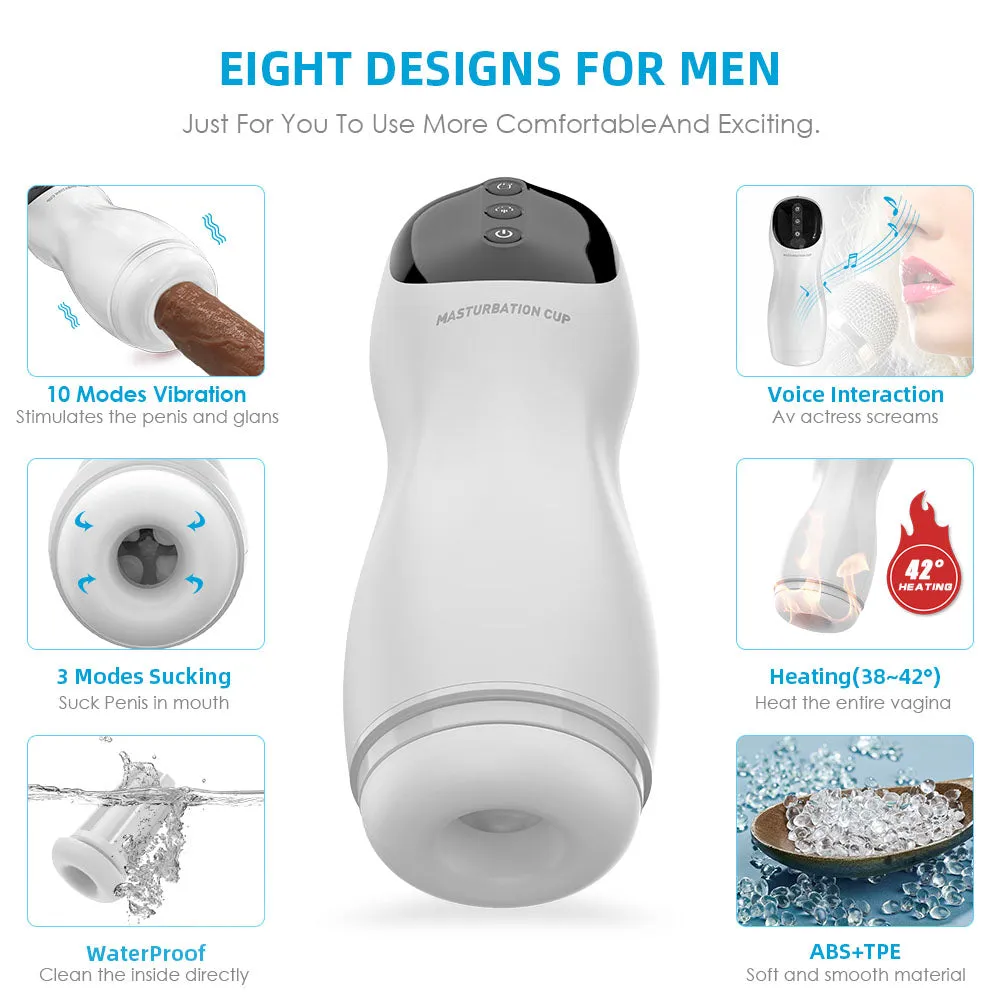 Male Masturbator Adult Stroker Blowjob Sex Machine - Oral Suck Vibrating Penis Masturbation Toys