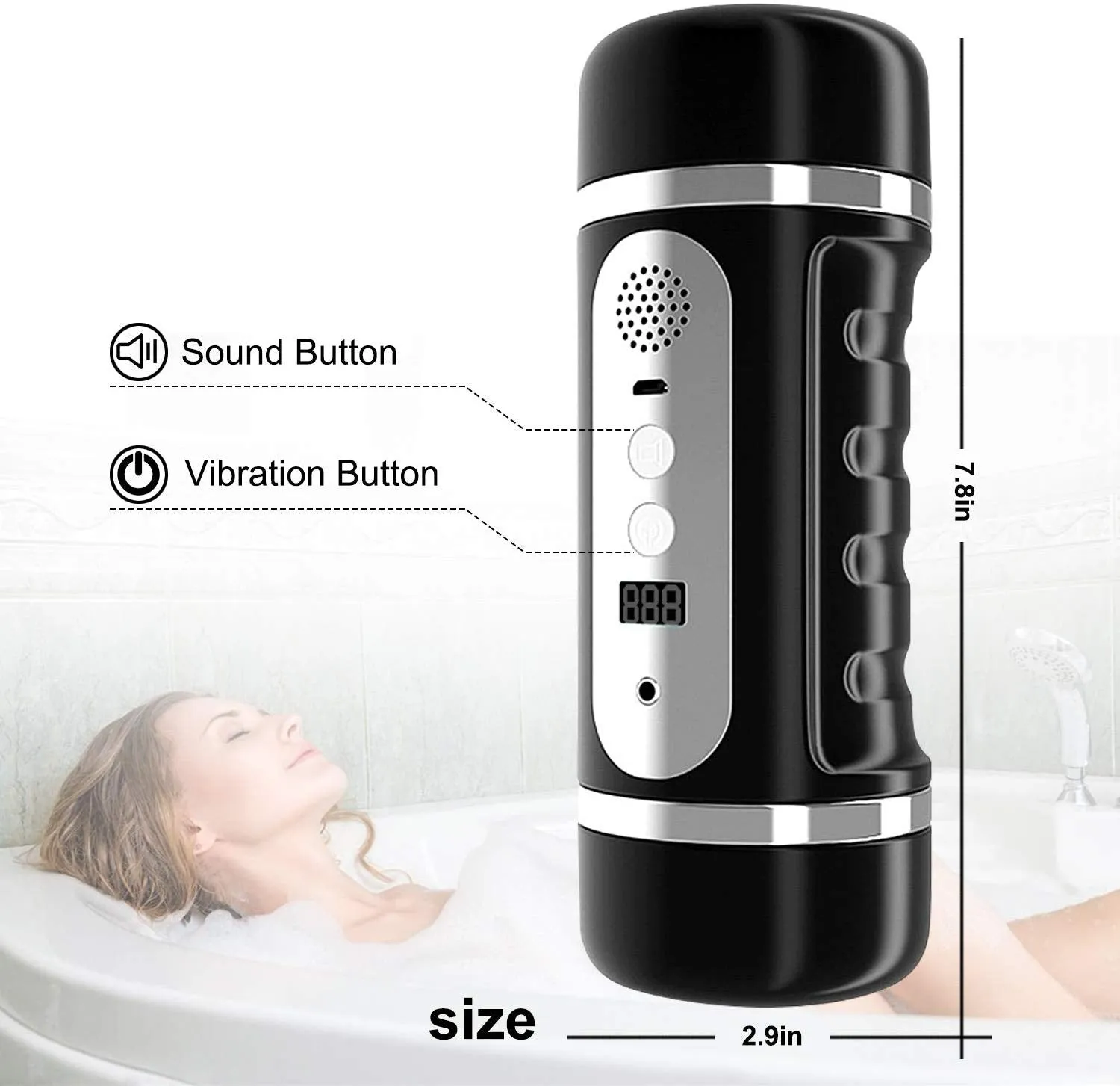 MangoFever - 3D Realistic Double Head Automatic Masturbator With Earphone