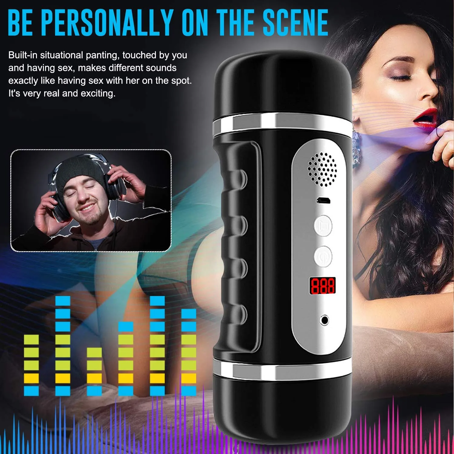 MangoFever - 3D Realistic Double Head Automatic Masturbator With Earphone