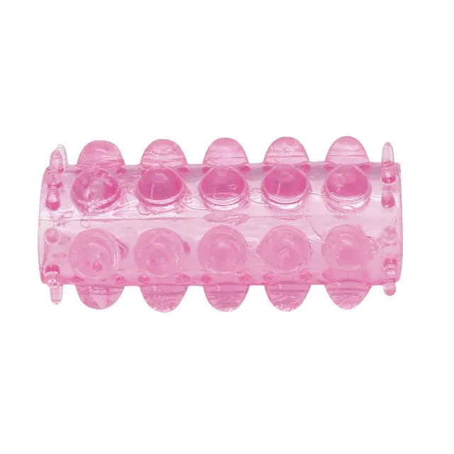 Manșon pentru penis cu striații TOYZ4LOVERS Long Ring. pentru stimulare intensă și îngroșare. roz transparent (00802818)