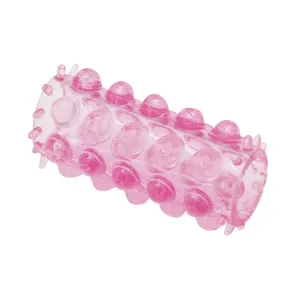 Manșon pentru penis cu striații TOYZ4LOVERS Long Ring. pentru stimulare intensă și îngroșare. roz transparent (00802818)