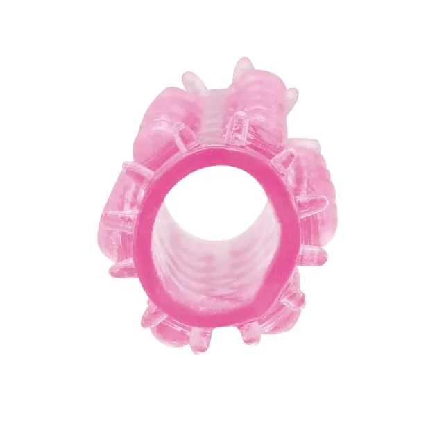 Manșon pentru penis cu striații TOYZ4LOVERS Long Ring. pentru stimulare intensă și îngroșare. roz transparent (00802818)