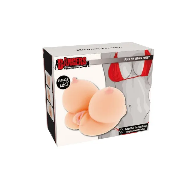 Masturbator realistic cu sâni BANGERS by Hidden Desire FUCKY MY VIRGIN PUSSY. simulare vaginală și anală cu textură realistică