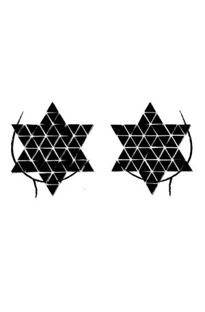Night Rider Black Crystal Star Jewel Nipztix Pasties