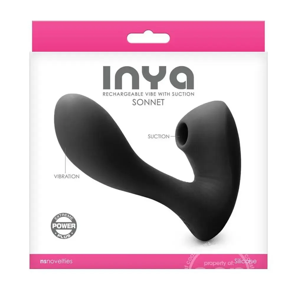 Ns Novelties Silicone Black Rechargeable Clit and G-spot Vibrator