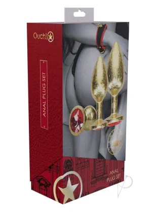 Ouch Milan Coll Metal Plug Set 3pk Gld