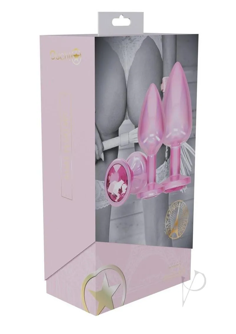 Ouch Paris Coll Metal Plug Set 3pk Pnk