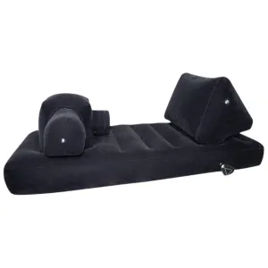 Pat gonflabil pentru sex YOU2TOYS Velvet Luxury Bed. cu funcție de penetrare. 2 vibratoare cu control prin telecomandă incluse