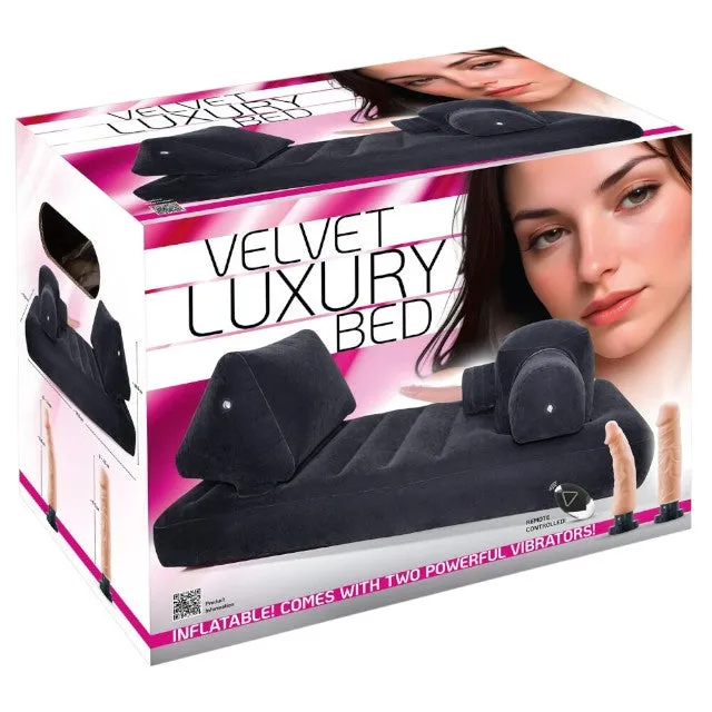 Pat gonflabil pentru sex YOU2TOYS Velvet Luxury Bed. cu funcție de penetrare. 2 vibratoare cu control prin telecomandă incluse