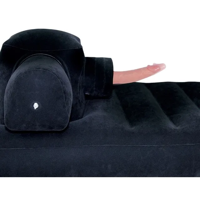 Pat gonflabil pentru sex YOU2TOYS Velvet Luxury Bed. cu funcție de penetrare. 2 vibratoare cu control prin telecomandă incluse
