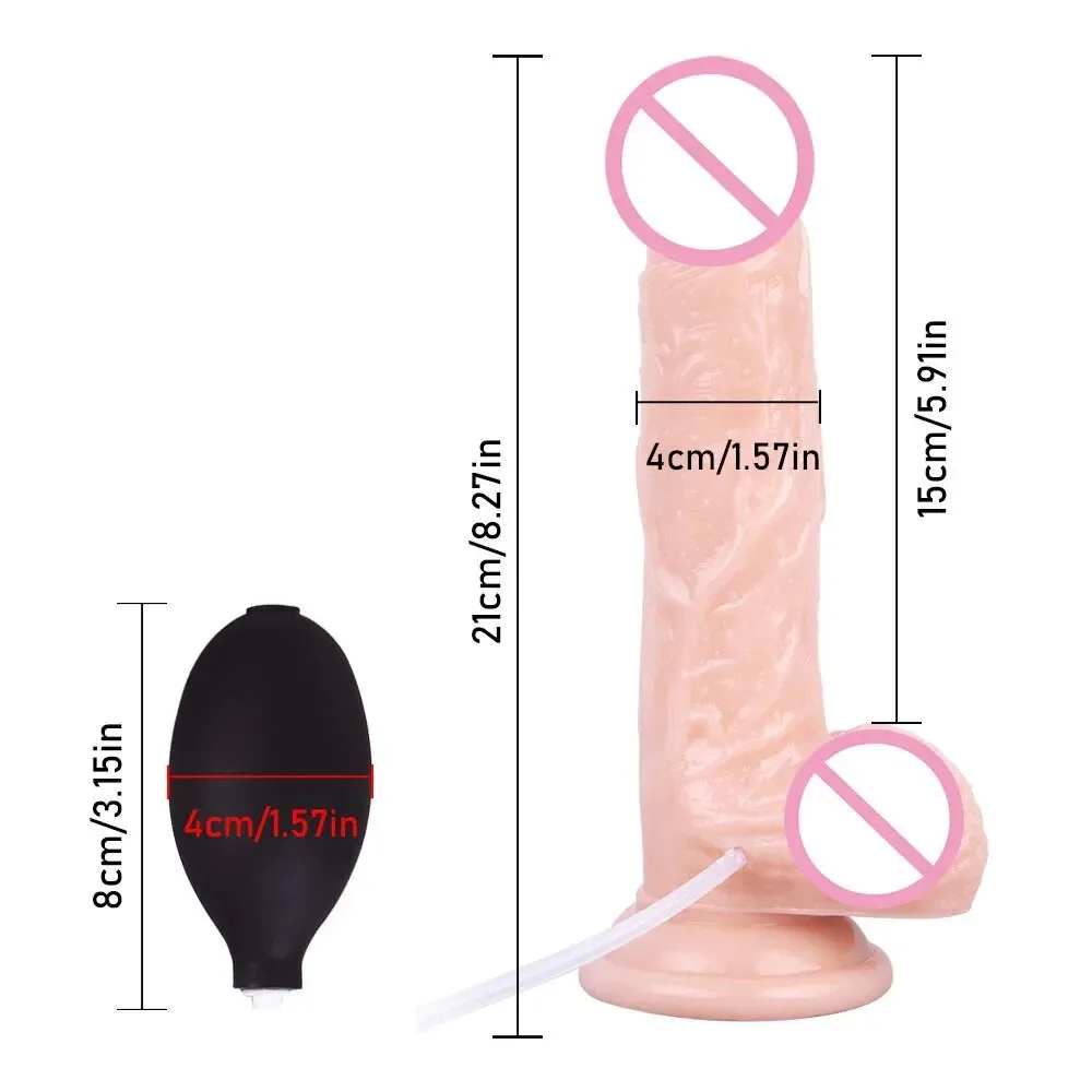 Penis Squirting Dildo Butt Plug - Realistic Dildos Strapon Ejaculating Female Sex Toys
