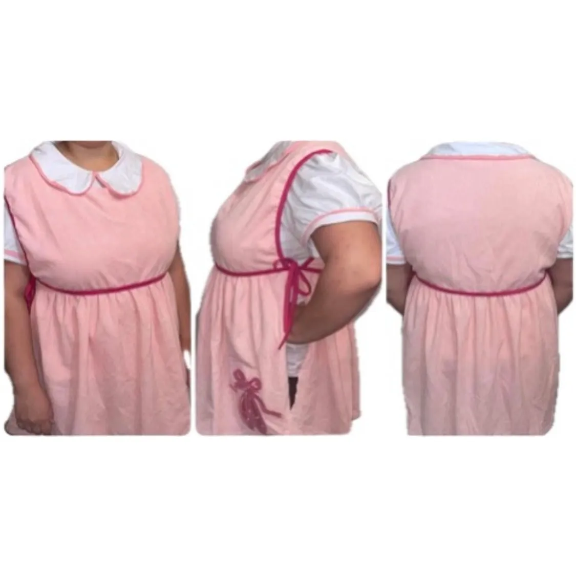 Pink Corduroy Ballerina Apron Style Dress