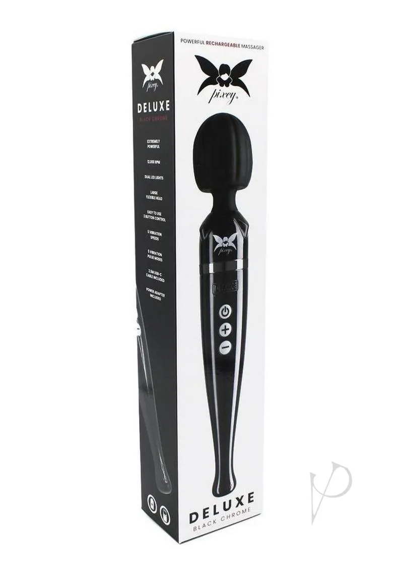 Pixey Deluxe Wand Black Chrome