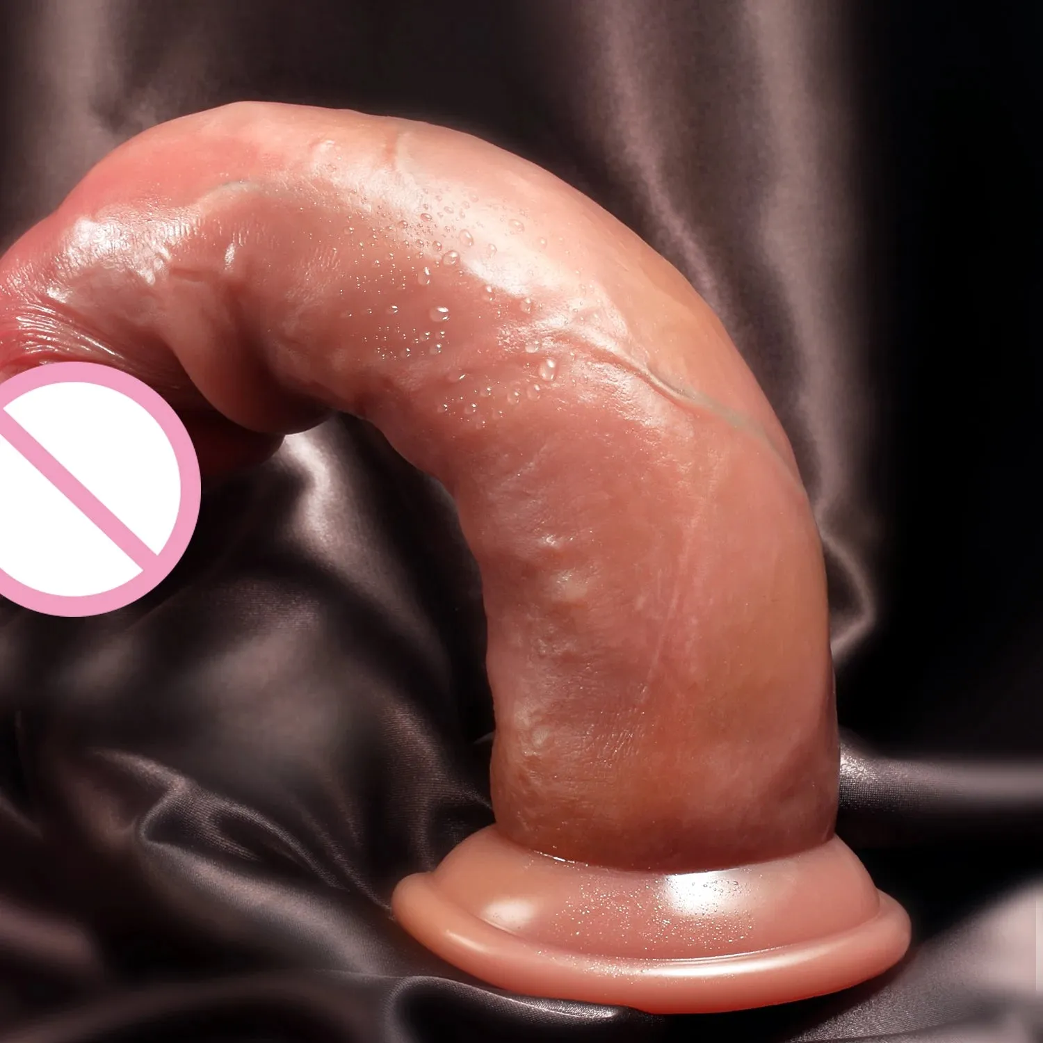 Realistic Anal Dildo Butt Plug - 8 inch Lifelike Sliding Skin Dildo Female Sex Toys