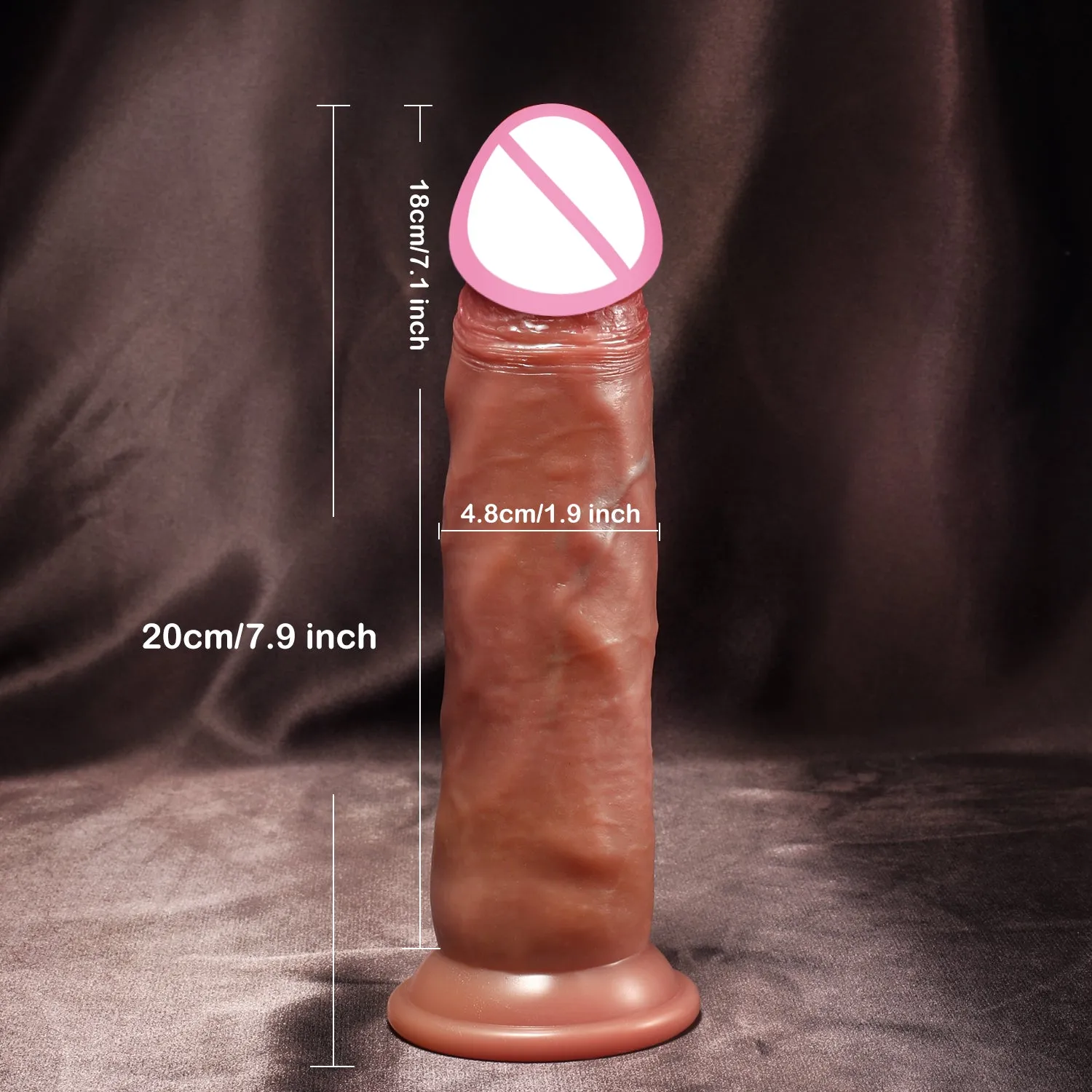 Realistic Anal Dildo Butt Plug - 8 inch Lifelike Sliding Skin Dildo Female Sex Toys