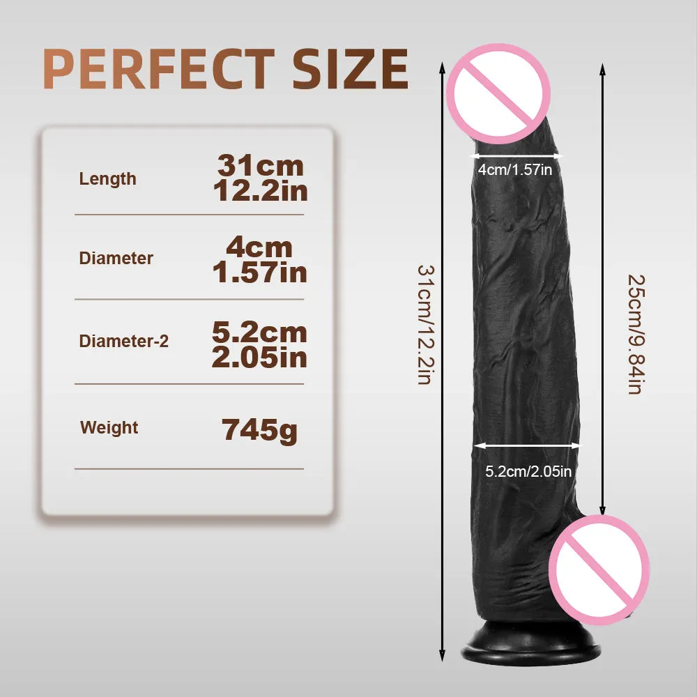 Realistic Black Anal Dildo Butt Plug - Lifelike Small Glan Silicone Dildos Women Sex Toy
