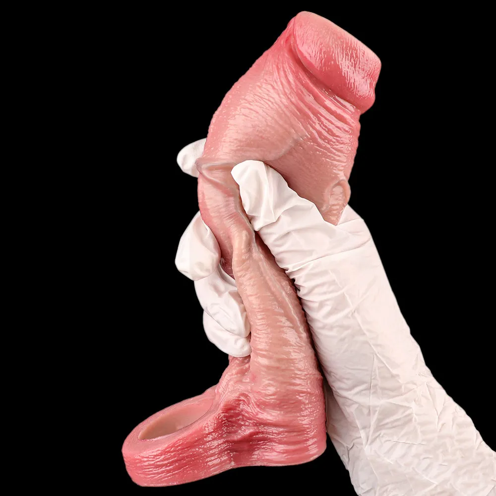 Realistic Cock Sleeve Penis Sheath - 7-inch Open End Lifelike Silicone Extender for Men
