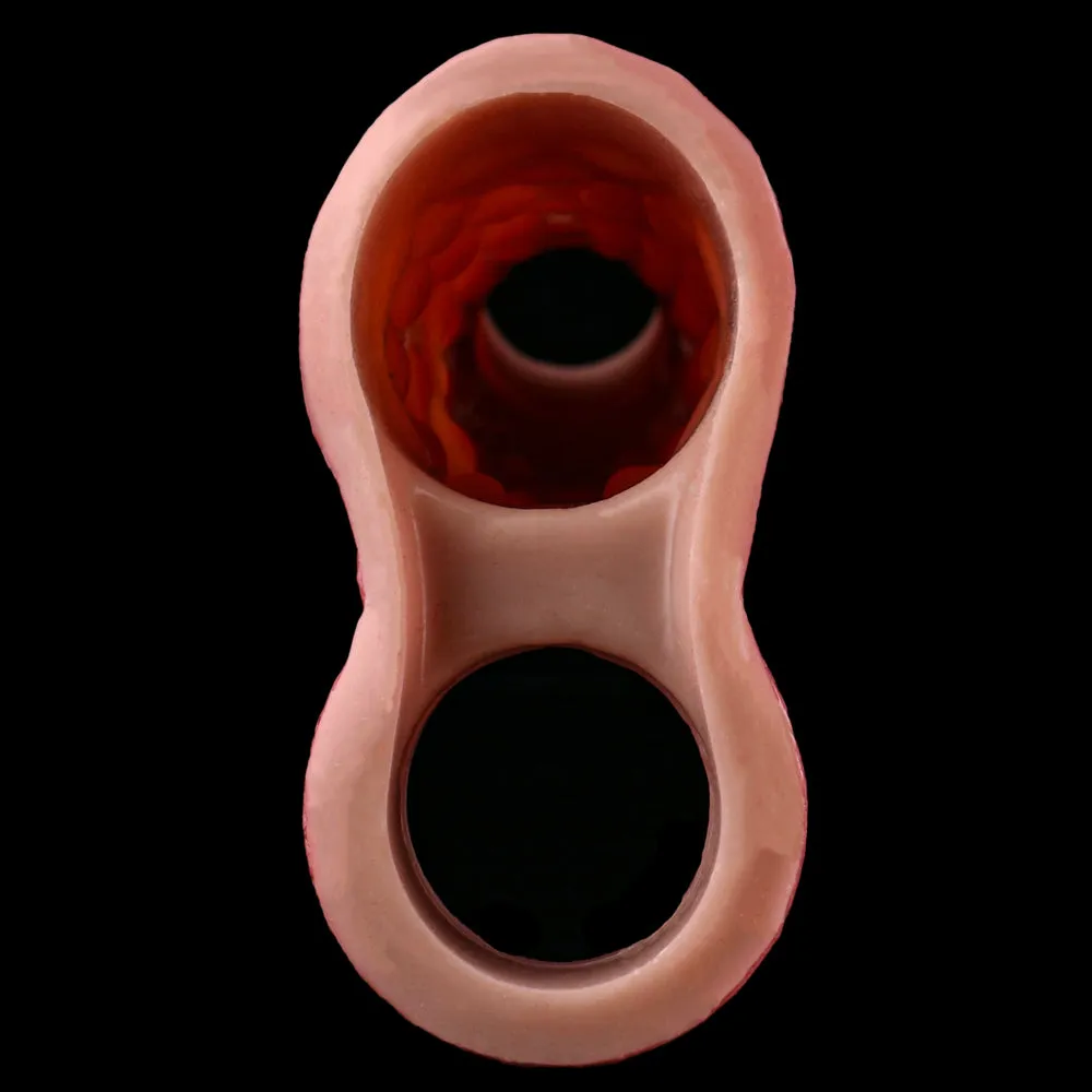 Realistic Cock Sleeve Penis Sheath - 7-inch Open End Lifelike Silicone Extender for Men