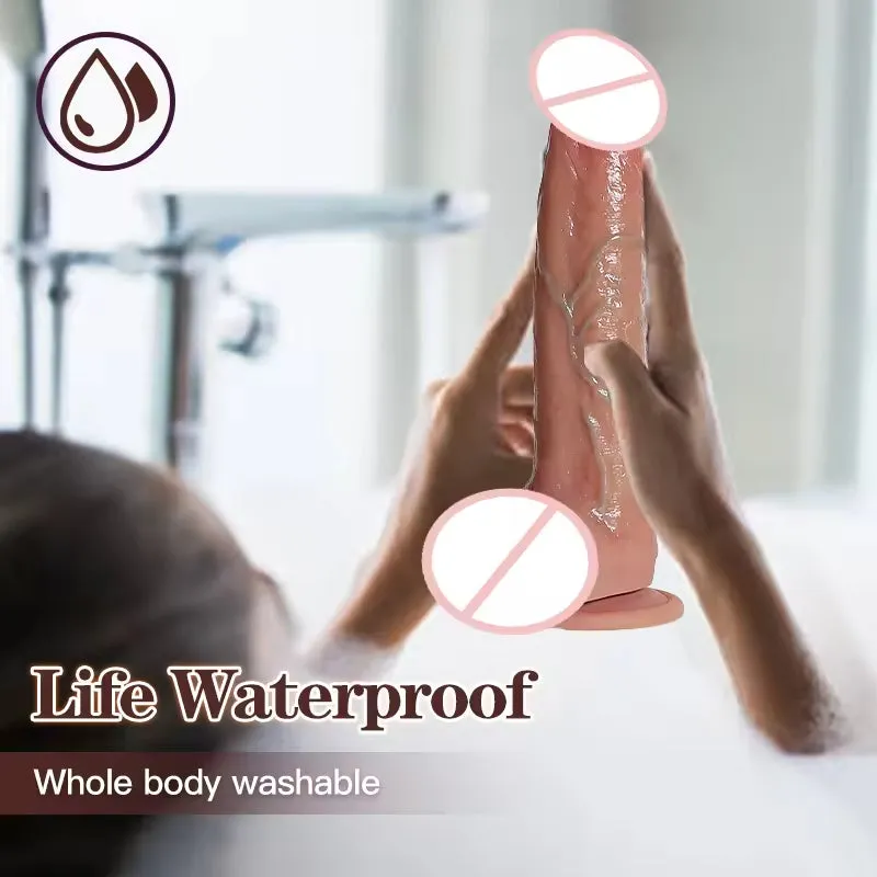Realistic Dildo Butt Plug - Lifelike Penis Silicone Suction Cup Female Sex Toys