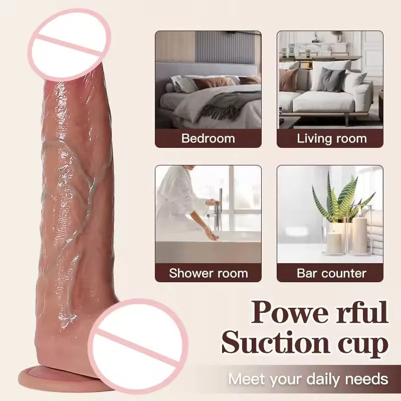 Realistic Dildo Butt Plug - Lifelike Penis Silicone Suction Cup Female Sex Toys