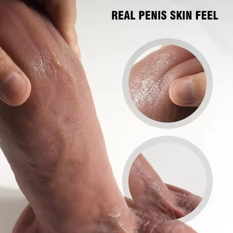 Realistic Dildos Butt Plug - Lifelike Big Girth Silicone Anal Dildo Female Sex Toys