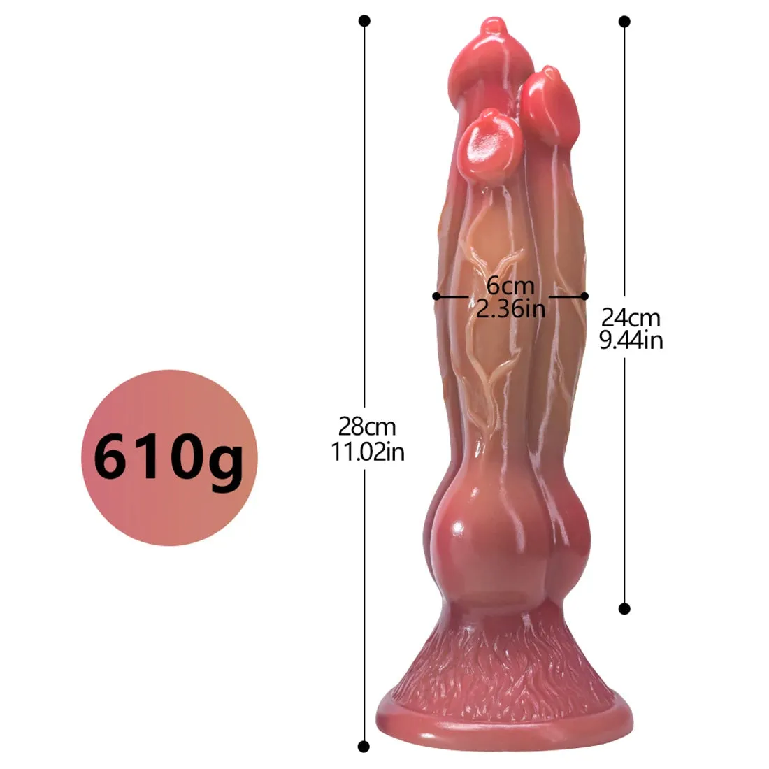 Realistic Dog Dildo - Monster Three Head Animal Dildos Sex Toys - Domlust Exotic