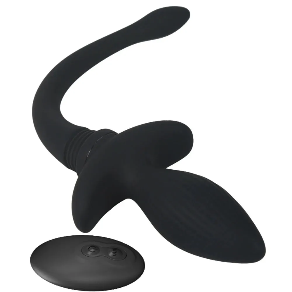 Remote Control Dog Tail Butt Plug - Vibrating Panties Anal Dildo Sex Toys
