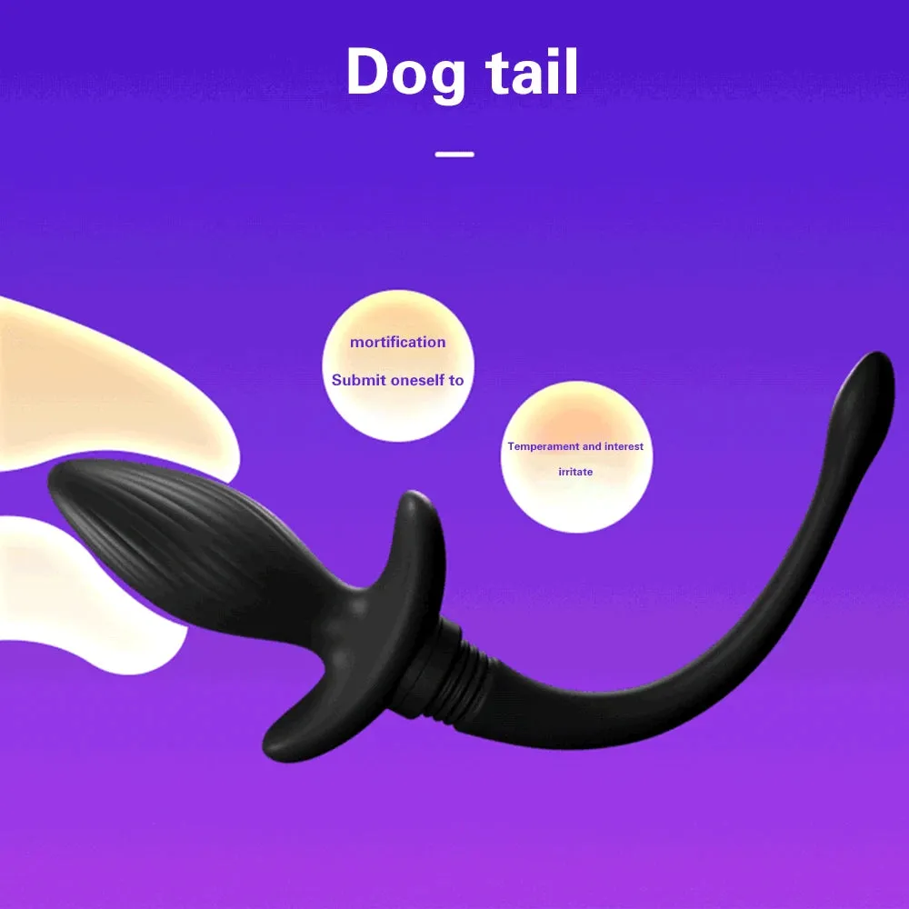 Remote Control Dog Tail Butt Plug - Vibrating Panties Anal Dildo Sex Toys