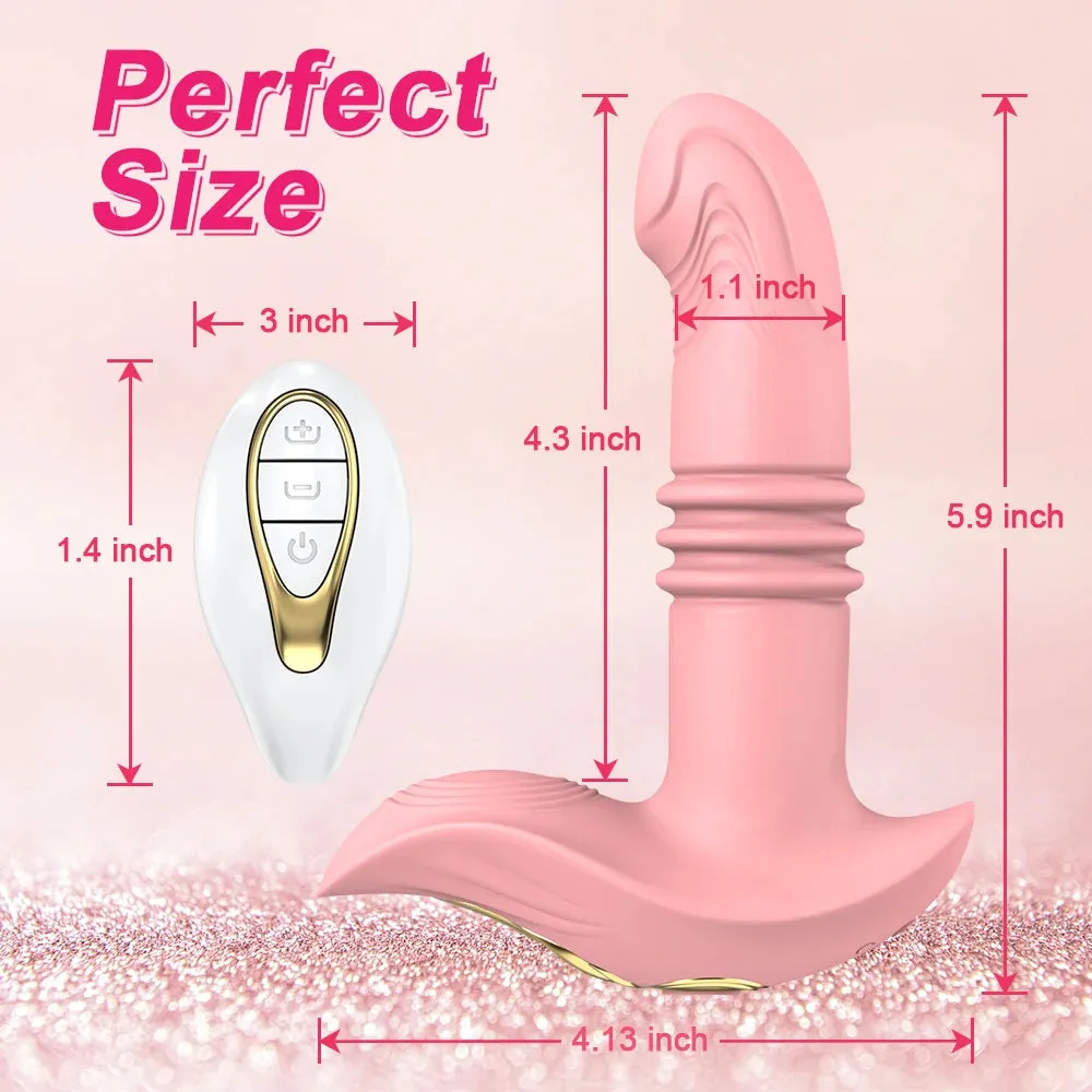 Remote Control Panty Thrusting Vibrator - G Spot Clit Stimulator Vibrating Anal Plug