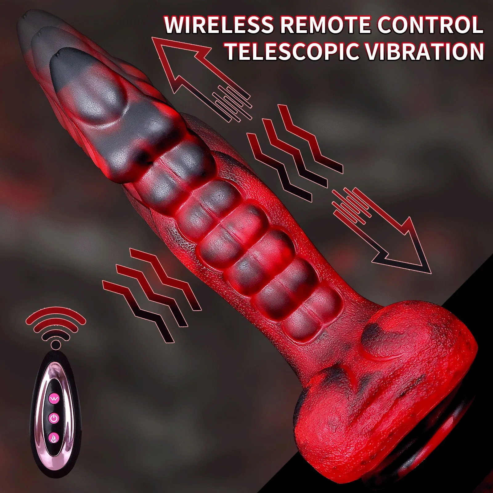 Remote Control Thrusting Dragon Dildo Prostate Massager - Monsterdildo Tentacle Buttplug Anal Sex Toy