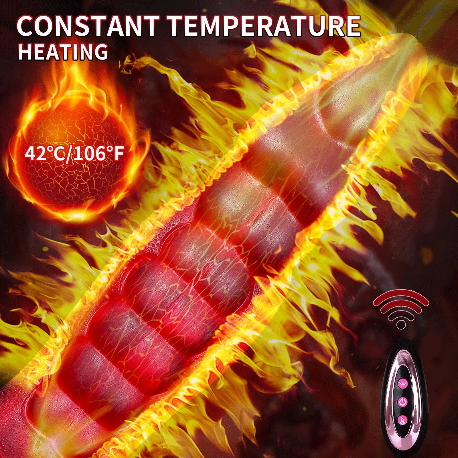 Remote Control Thrusting Dragon Dildo Prostate Massager - Monsterdildo Tentacle Buttplug Anal Sex Toy