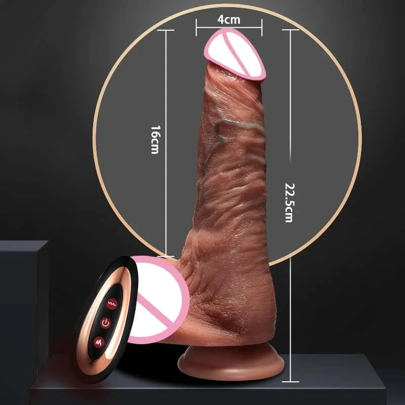 Remote Control Vibrating Dildo - Strap On Realistic Dildo Silicone Female Sex Toys