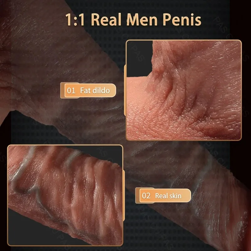 Remote Control Vibrating Dildo - Strap On Realistic Dildo Silicone Female Sex Toys