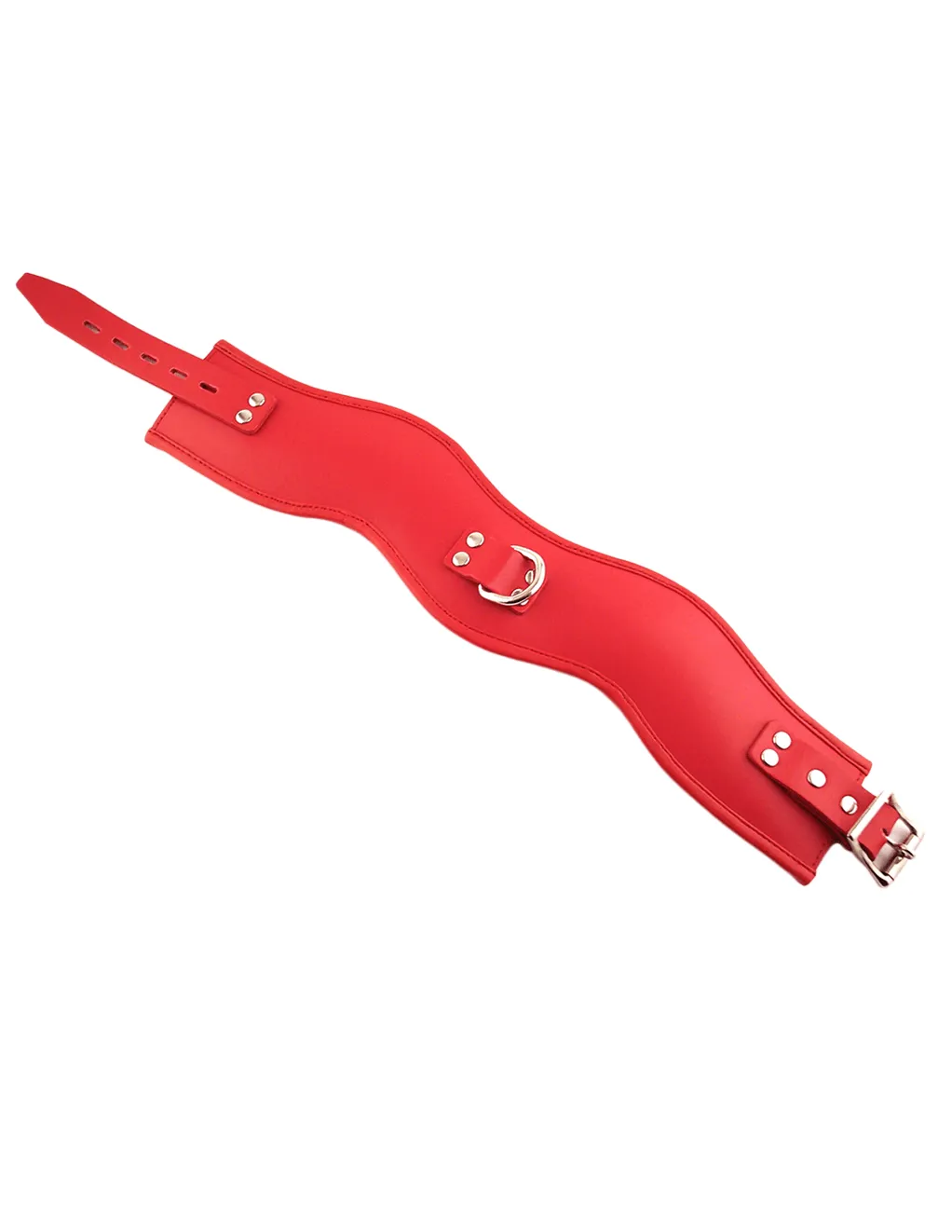 Rouge Leather Padded 1 D-Ring Posture Collar