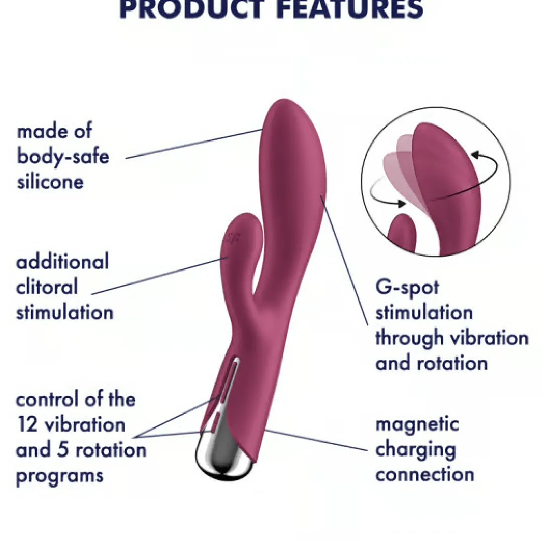 Satisfyer Spinning Rabbit Vibrator -  Red