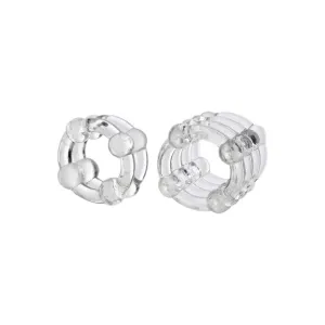 Set 2 inele pentru penis CALEXOTICS Colt Enhancer Rings. din TPE. design cu bile pentru stimulare. transparent
