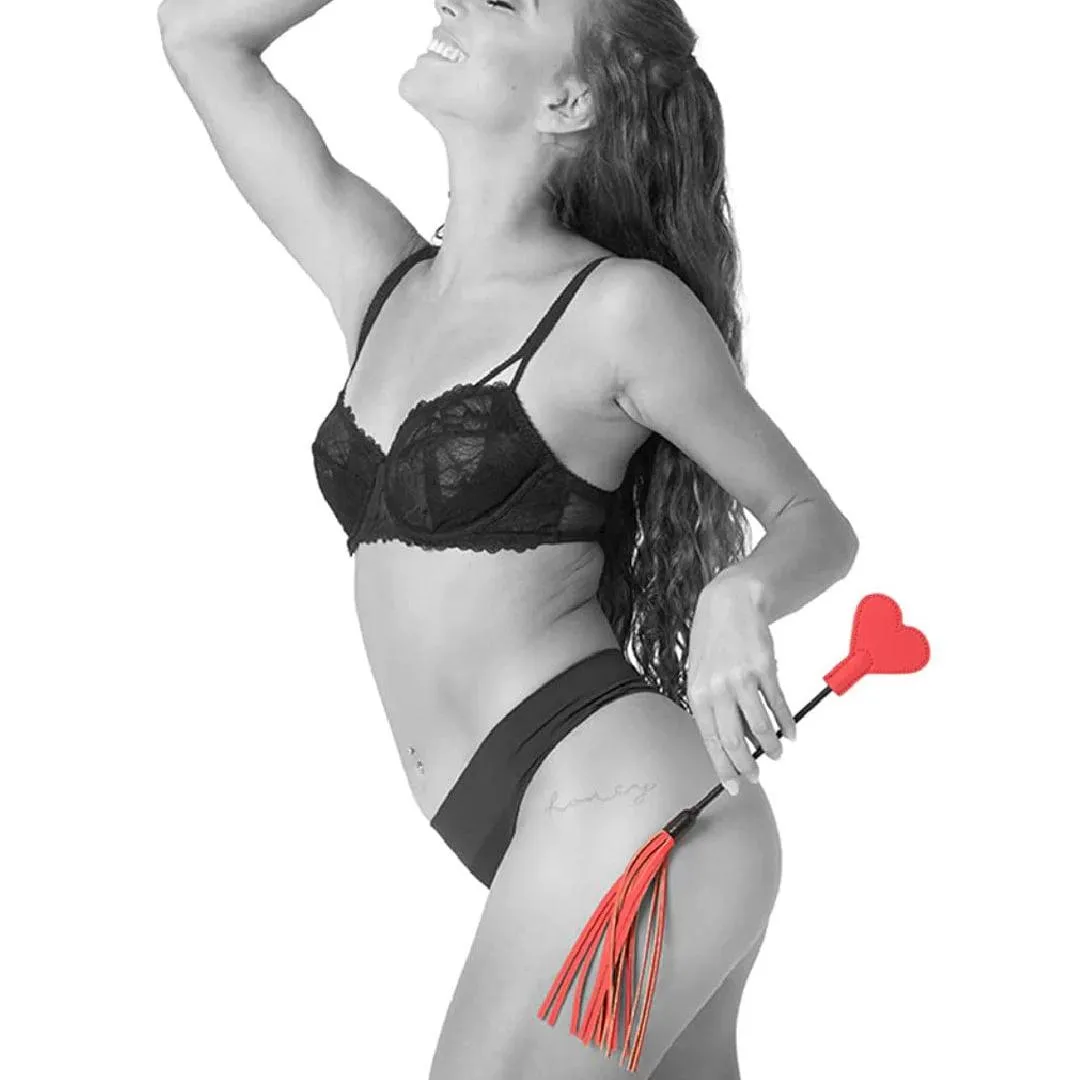 Sex & Mischief Amor Red Heart Crop and Flogger