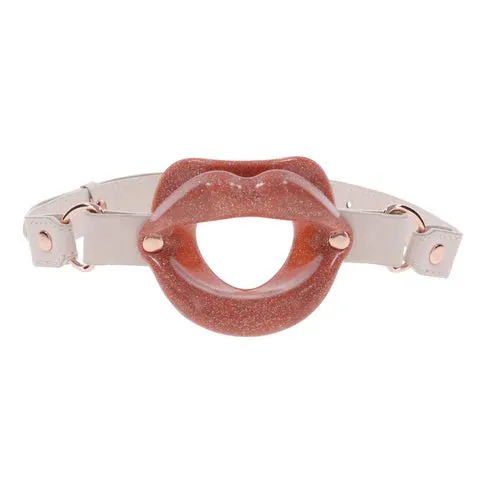 Sex & Mischief Peaches n Creame Silicone Lips Ball Gag by Sportsheets