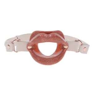 Sex & Mischief Peaches n Creame Silicone Lips Ball Gag by Sportsheets