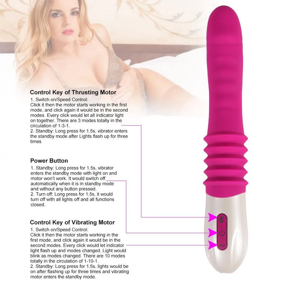 Sex Machine for Women Thrusting Silicone Vibrator