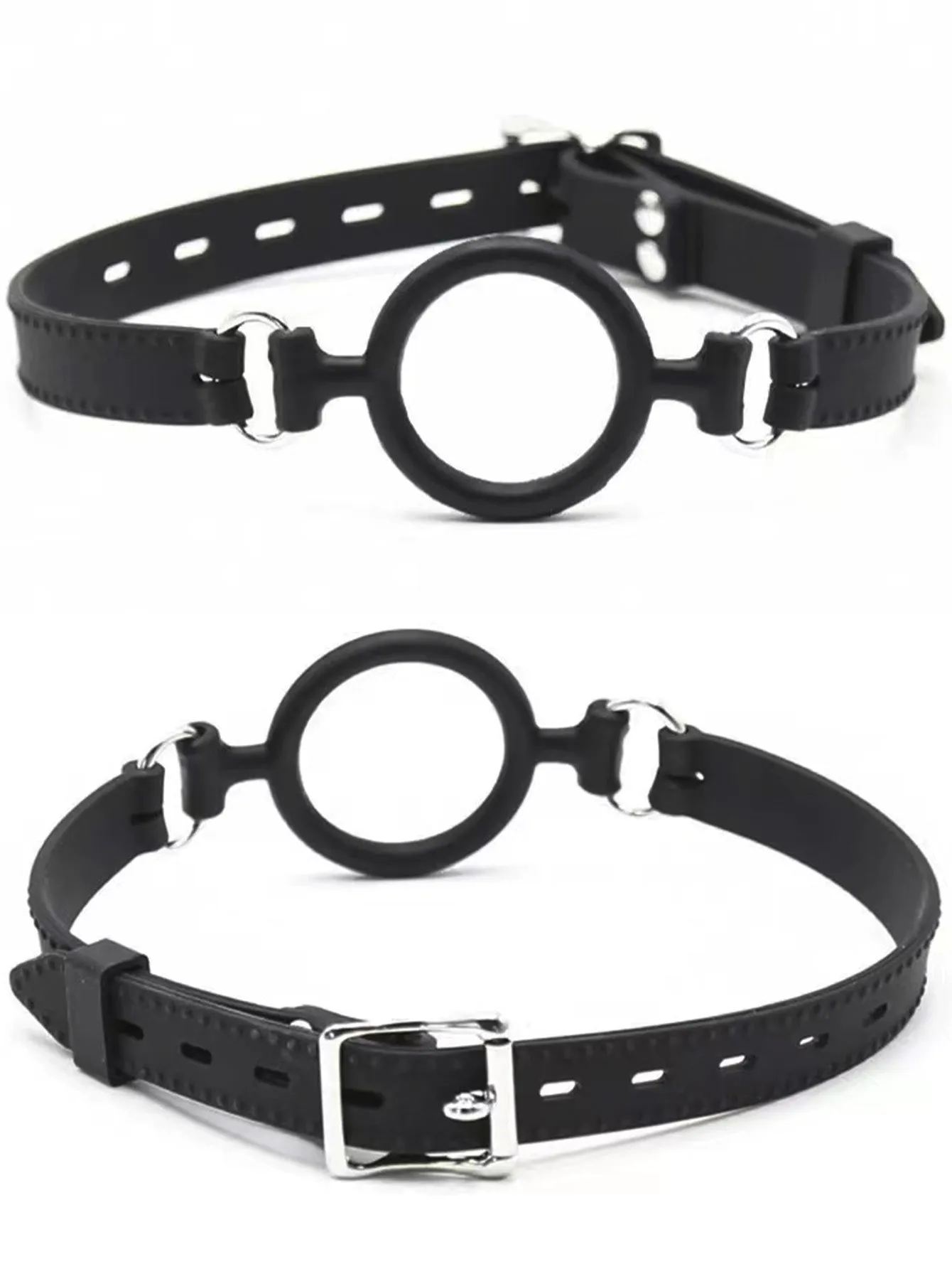 Silicone Ring Gag BDSM Toys - Bondage Restraints Adjustable Size
