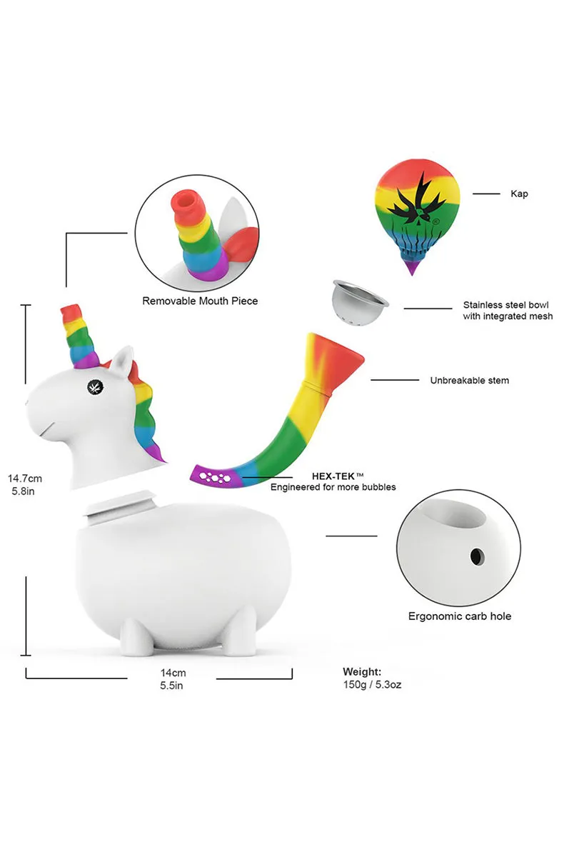Silicone Unicorn Water Pipe