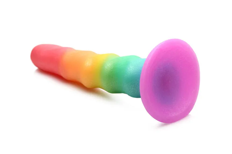 Simply Sweet 6.5 Zigzag Rainbow Dildo
